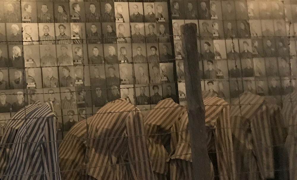 Holocaust exhibit in Auschwitz