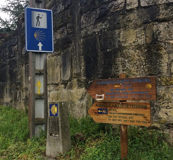 Camino trail markers