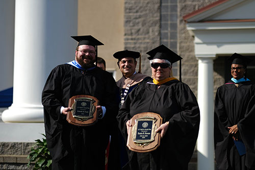 Professor Neely and Professor Knourse receiving award
