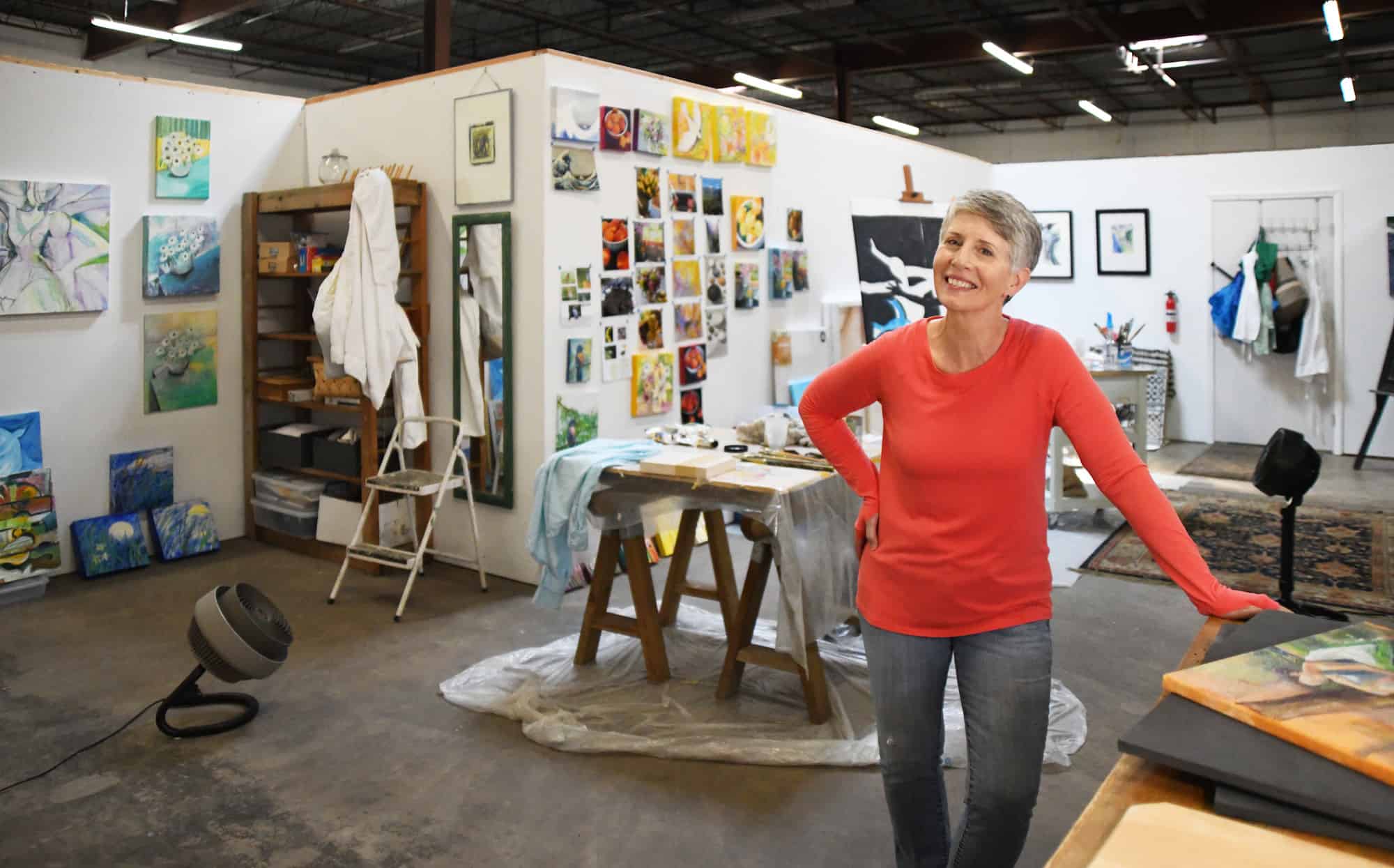 Nancy Corbin in her art studio