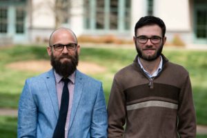 Math student Chandler Thomas with Dr. Ben Sloop