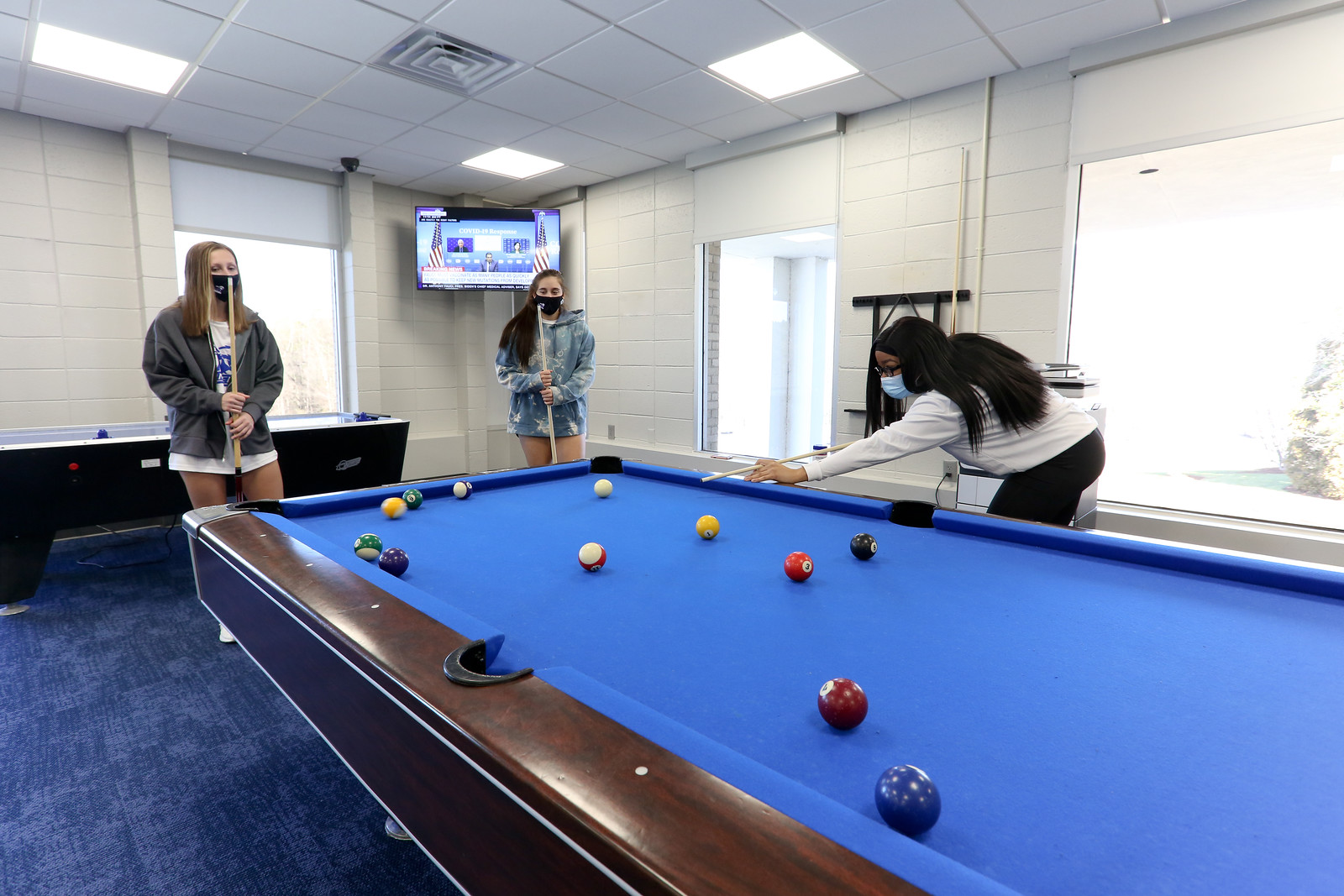 X Lounge with Students playing pool